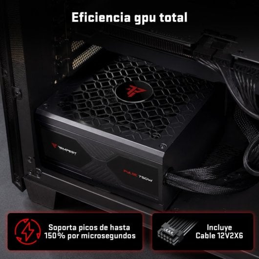 Fonte de Alimentação Tempest Pulse 750W Cybenetics Bronze ATX 3.1 PCIe 5.1 12V-2x6