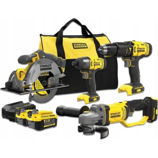 Set de herramientas eléctricas Stanley 8 elementos 18V 4Ah V20