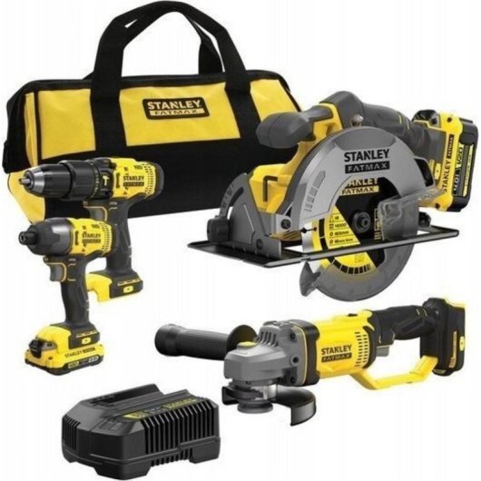 Set de herramientas eléctricas Stanley 8 elementos 18V 4Ah V20