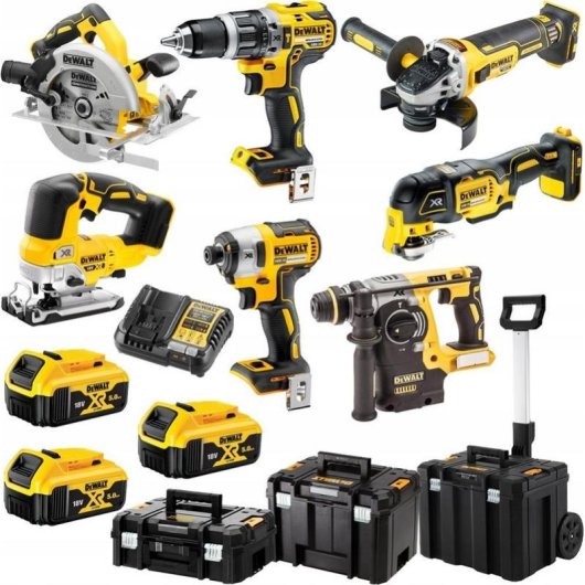 Set de herramientas Dewalt 14 piezas DCK755P3T 18V 3 baterías 5Ah