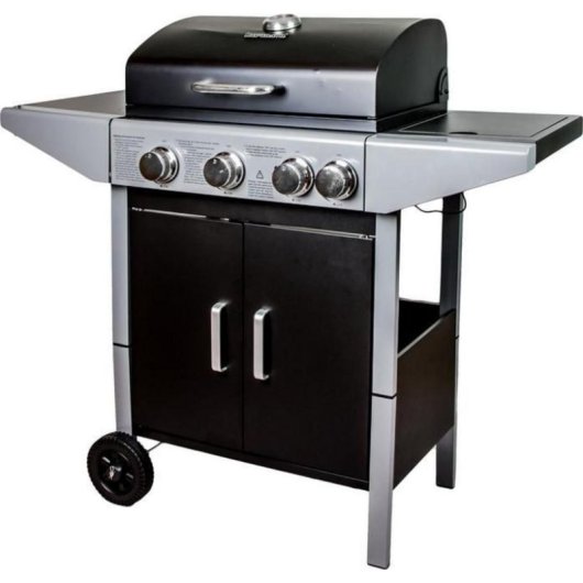 Barbacoa de Gas Ravanson GO-3 13 kW 4 Quemadores Negro