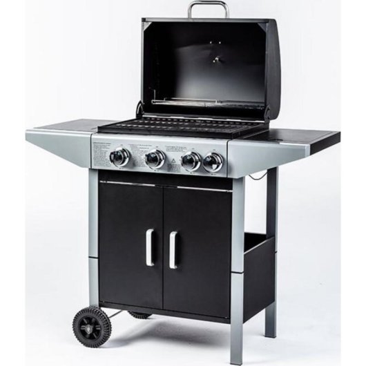 Barbacoa de Gas Ravanson GO-3 13 kW 4 Quemadores Negro