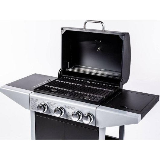 Barbacoa de Gas Ravanson GO-3 13 kW 4 Quemadores Negro