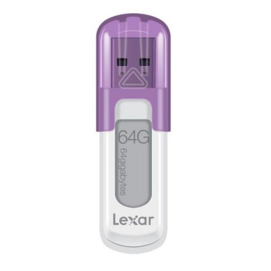 Unidad flash USB Lexar JumpDrive V10 64 GB USB-A 2.0 deslizante púrpura blanco