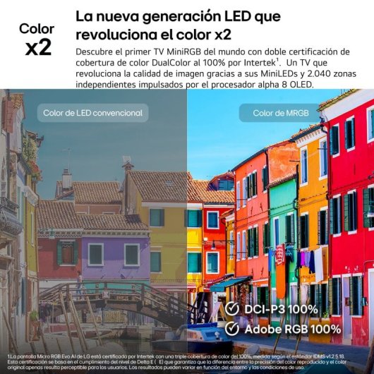 TV LG Mini RGB evo AI 50MRGB87B6B 50" 4K UltraHD 120Hz Smart TV WebOS HDR10 Dolby Vision