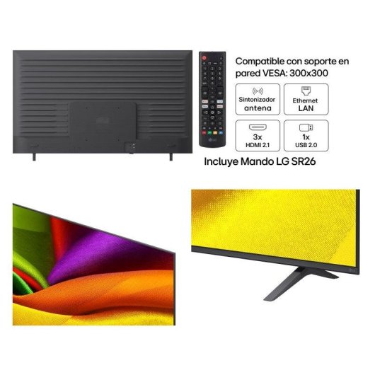 TV LG NANO 4K UHD AI 75NU8E0B3LA 75" 4K UltraHD 60Hz Smart TV WebOS HDR10