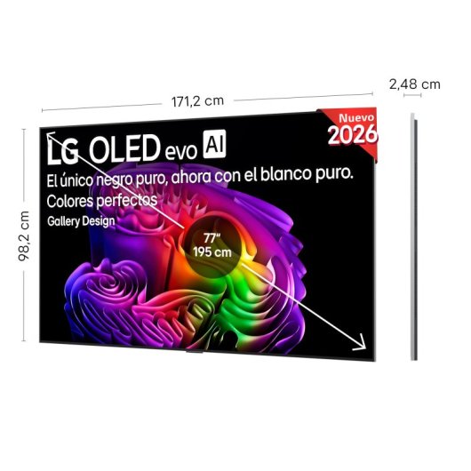 TV LG OLED evo AI G6 OLED77G64LW 77" 4K UltraHD 120Hz Smart TV WebOS HDR10 Dolby Vision