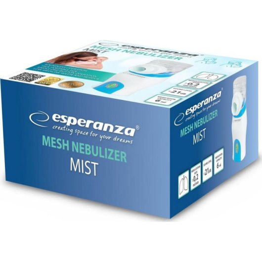 Inhalador Membranoso Esperanza Mist ECN005 Nebulizador Portátil USB