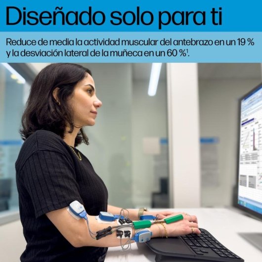 Teclado HP 965 sem fios de membrana ergonómico com teclas programáveis e numérico independente
