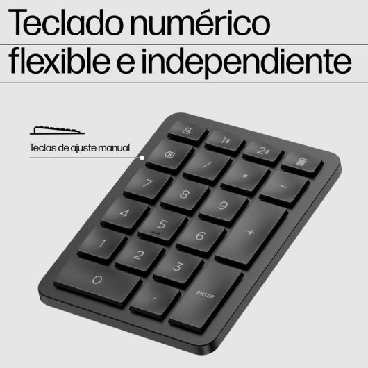 Teclado HP 965 sem fios de membrana ergonómico com teclas programáveis e numérico independente