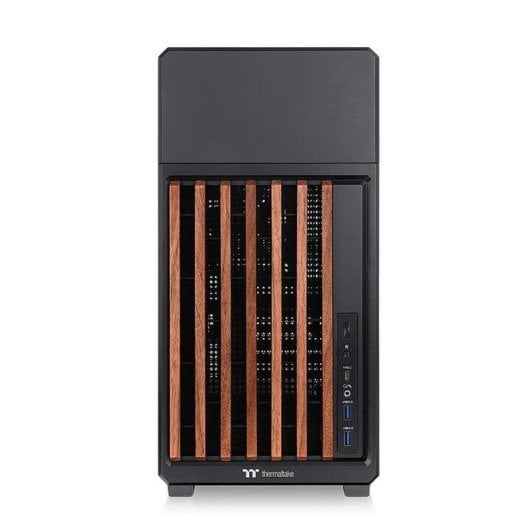 Case Thermaltake TR300 WS Mid-Tower Nero con Fronte in Legno e Vetro Temperato