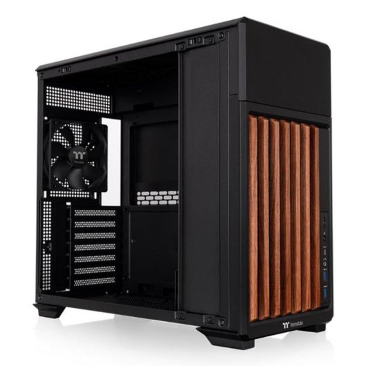 Case Thermaltake TR300 WS Mid-Tower Nero con Fronte in Legno e Vetro Temperato