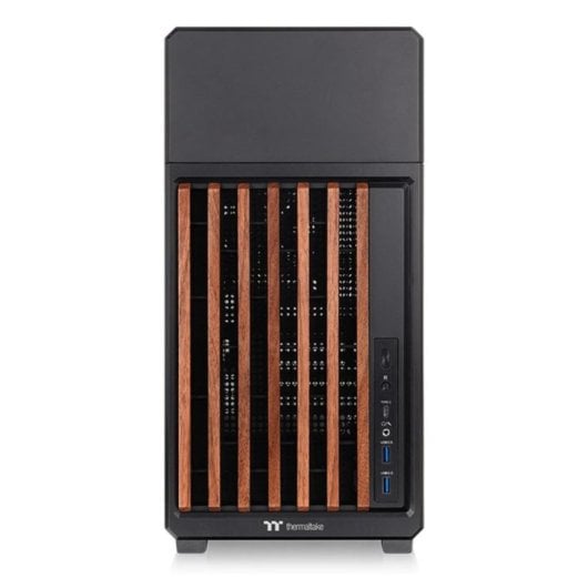 Case Thermaltake TR300 WS Mid-Tower Nero con Fronte in Legno e Vetro Temperato