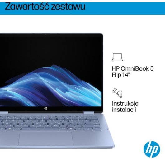 Portátil HP OmniBook 5 Flip 14-fp0004nw 14" Intel Core 5 120U 16GB 512GB SSD Gráficos integrados Windows 11 Home
