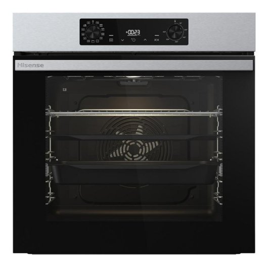 Horno Multifunción Hisense 77L 60cm Pirolítico A++ AirFryer Pizza Guías Telescópicas Negro
