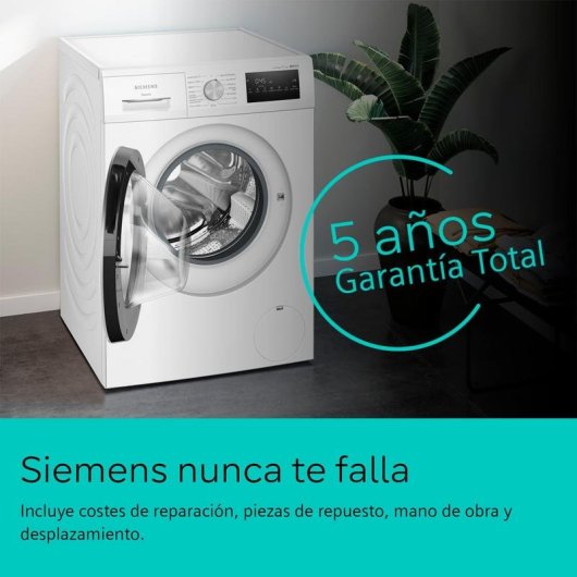 Lavadora Siemens iQdrive Carga Frontal 9 Kg 1400 rpm A Blanca sin Conectividad