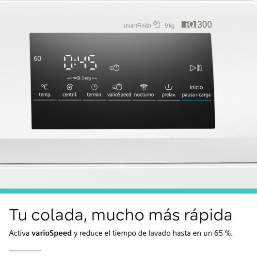 Lavadora Siemens iQdrive Carga Frontal 9 Kg 1400 rpm A Blanca sin Conectividad