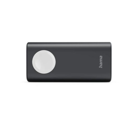 Powerbank Hama Watch 10000 mAh Schwarz Grau Kabelloses Laden
