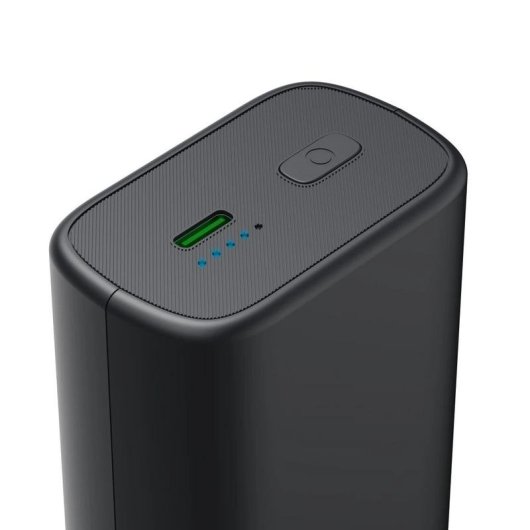 Powerbank Hama Watch 10000 mAh Schwarz Grau Kabelloses Laden