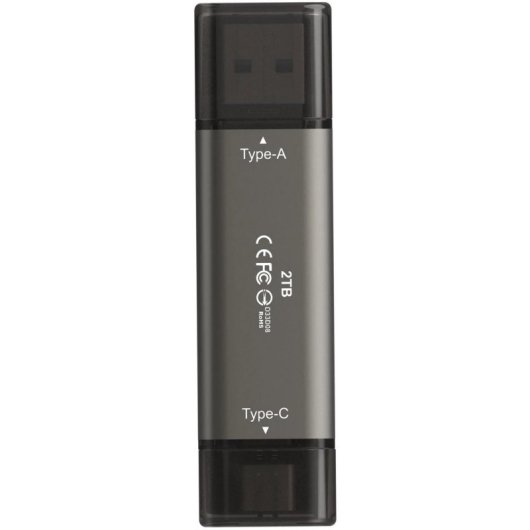 Unidad SSD Externa Team Group X2 MAX DRIVE 2TB Aluminio Titanio USB 3.2 Gen2 Dual