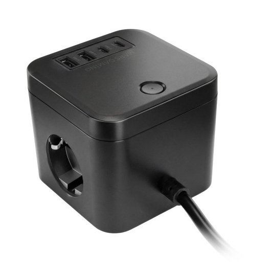 Mars Gaming Md-cube35 Powercube 3x Schuko 4x Usb Pd 35w Gan Negro