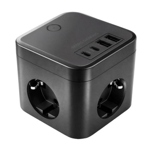 Mars Gaming Md-cube35 Powercube 3x Schuko 4x Usb Pd 35w Gan Negro