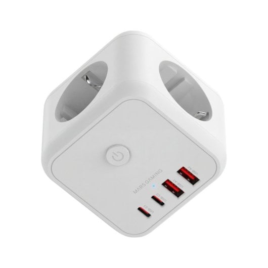 Mars Gaming Md-cube20 Powercube 3x Schuko 4x Usb Pd 20w Gan Blanco