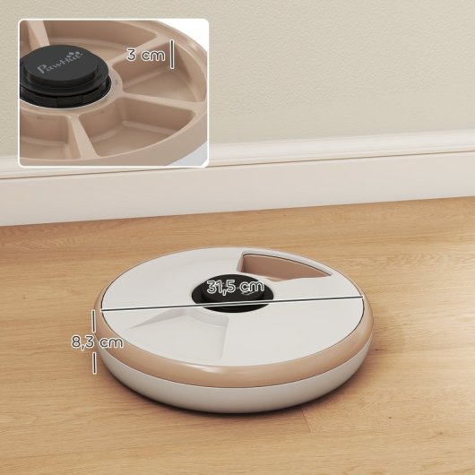 Pawhut Comedero Automático Para Gatos Y Perros Con Temporizador Paquete De Hielo