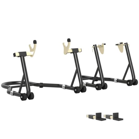 Homcom Caballete De Moto Carga 390 Kg Soporte Delantero Y Trasera Universal