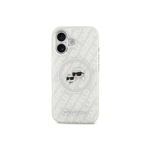 Karl Lagerfeld Funda Para Iphone 17 – Carcasa Iml Con Magsafe Gris Con Logo K&c Brillante, Diseño Elegante Y Ajuste Preciso