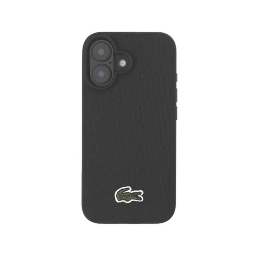 Lacoste Funda Para Iphone 17 – Carcasa De Pvc Con Magsafe Negro Petit Piqué Con Logo Lacado, Protección Segura Y Ajuste Preciso