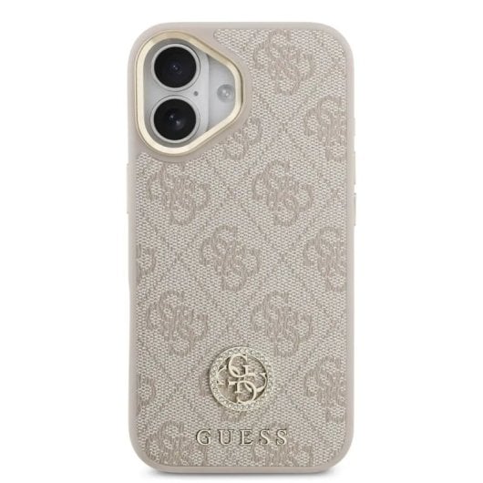 Guess Funda Para Iphone 17 – Carcasa De Polipiel Rosa Con Logo 4g Strass, Diseño Elegante Y Ajuste Preciso