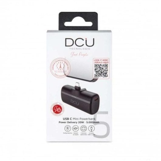 Cargador Portátil DCU Tecnologic USB-C 5000 mAh Preto