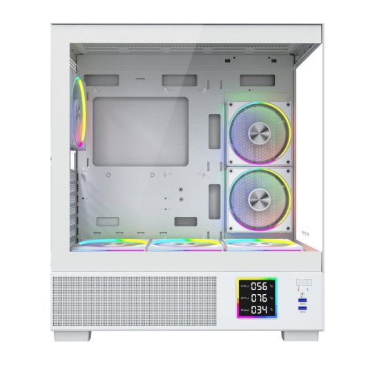 Caixa PC ProGaming Kian V2 Branca ATX Mid Tower 6 ventiladores ARGB