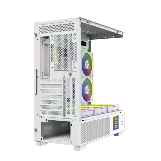 Caixa PC ProGaming Kian V2 Branca ATX Mid Tower 6 ventiladores ARGB