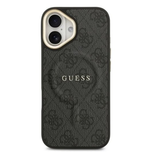Guess Funda Para Iphone 17 – Carcasa De Polipiel Negra Con Magsafe Y Logo Clásico, Diseño Elegante Y Ajuste Preciso