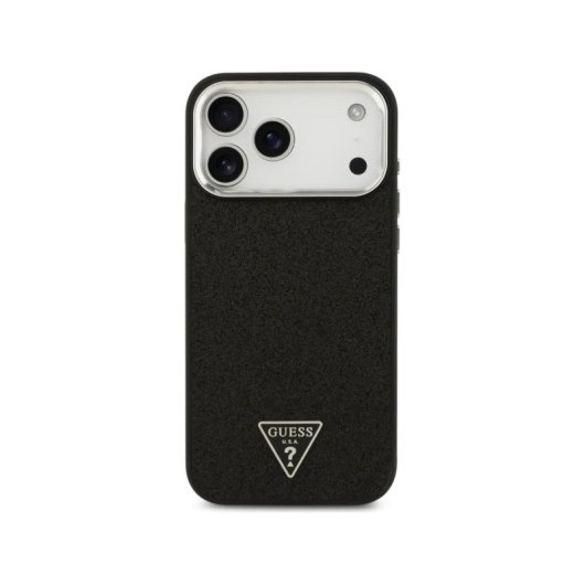 Funda für Handy Guess Kunstleder Schwarz Glitzer MagSafe für iPhone 17 Pro Max