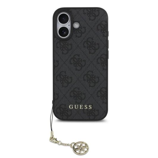 Guess Funda Para Iphone 17 – Carcasa Negra Con Logo 4g Y Charm Dorado, Diseño Elegante Y Ajuste Preciso