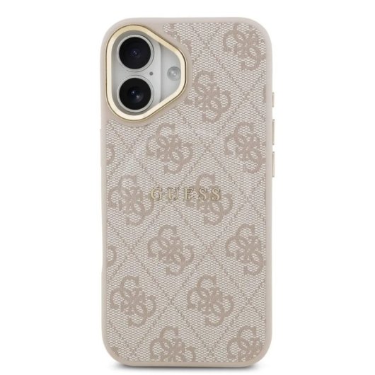 Guess Funda Para Iphone 17 – Carcasa De Polipiel Rosa Con Magsafe Y Logo Clásico, Diseño Elegante Y Ajuste Preciso