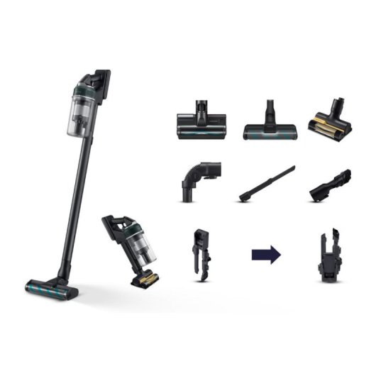 Aspirateur sans Fil Samsung Jet 85S Complete 250W 60 min HEPA Antienchevêtrement Accessoires Blanc