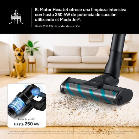 Aspirateur sans Fil Samsung Jet 85S Complete 250W 60 min HEPA Antienchevêtrement Accessoires Blanc