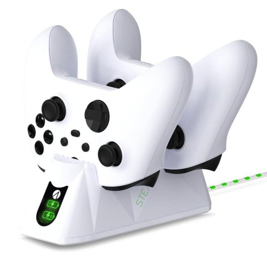 Chargeur de manettes Xbox Series S/X Stealth Twin Battery Packs & Dock Blanc