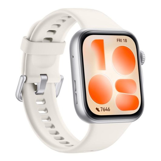 Huawei WATCH Fit 5 Bluetooth GPS 42,9mm Plata Correa Blanca M Resistente Agua 5ATM SpO2 Pulsómetro