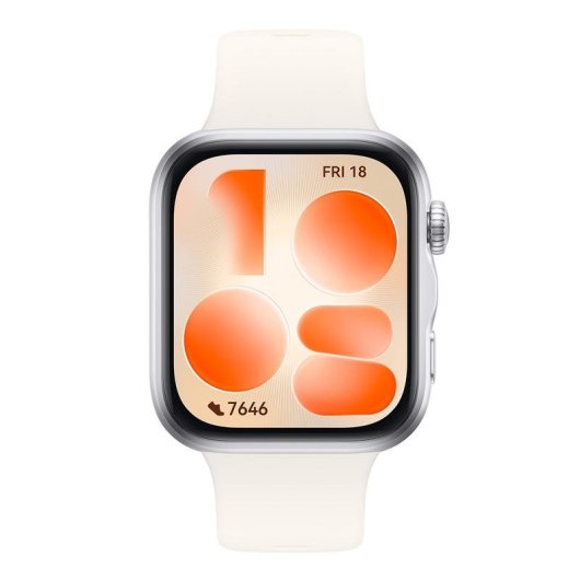 Huawei WATCH Fit 5 Bluetooth GPS 42,9mm Plata Correa Blanca M Resistente Agua 5ATM SpO2 Pulsómetro