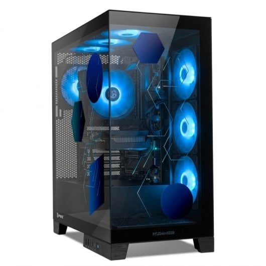 Torre PC NOX Hummer GLOCK ARGB Semitorre ATX Cristal Templado USB-C Negra By Imartz
