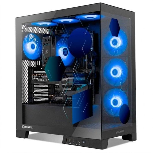 Torre PC NOX Hummer GLOCK ARGB Semitorre ATX Cristal Templado USB-C Negra By Imartz