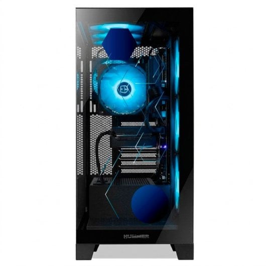 Torre PC NOX Hummer GLOCK ARGB Semitorre ATX Cristal Templado USB-C Negra By Imartz