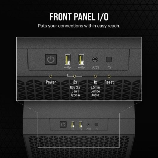 Corsair 3000D AIRFLOW Cristal Templado USB 3.0 Negra Fire Edition By PcCom