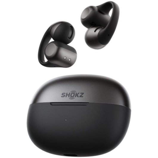 Casque Shokz OpenDots 2 sans fil Bluetooth Open Ear avec micro et charge sans fil noir