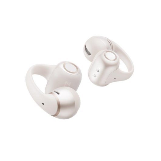 Auriculares Shokz OpenDots 2 sans fil Bluetooth, son Dolby amélioré, blanc perle